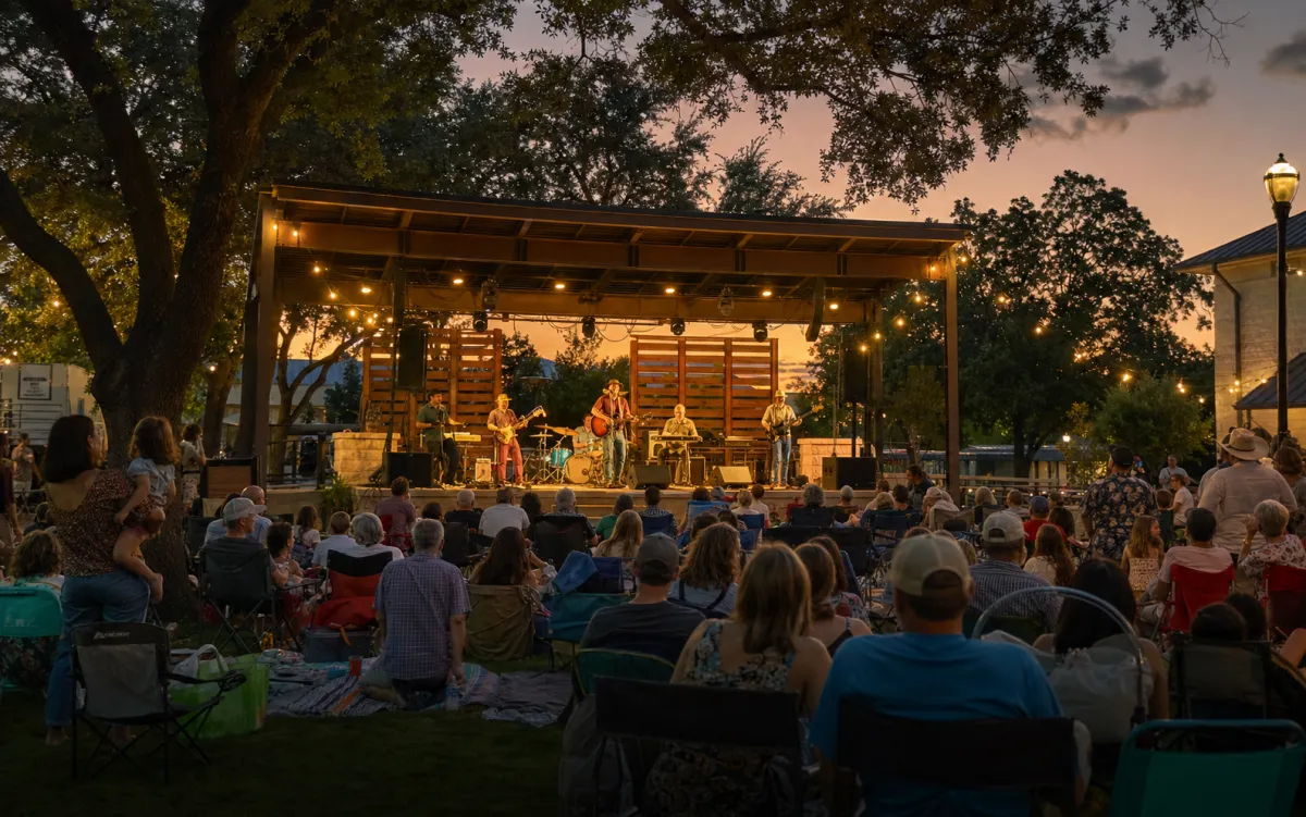 Illustrative photo of a local outdoor music event